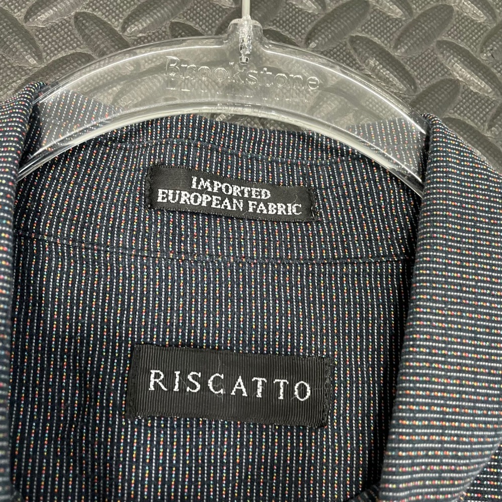 Riscatto‎ Dark Gray Button Up Dress Shirts Men's Size XL Casual Wear Comfort - Picture 4 of 9